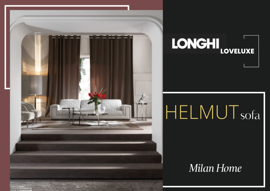 Helmut Sofa, chiếc sofa được chần hình kim cương sang trọng. Điểm nhấn trong nội thất thiết kế